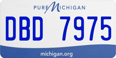 MI license plate DBD7975