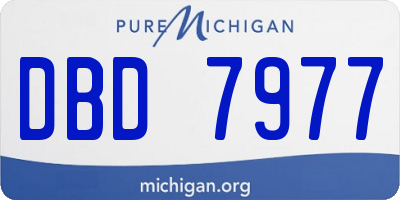 MI license plate DBD7977