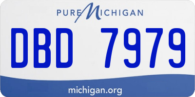 MI license plate DBD7979