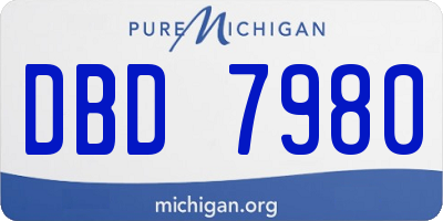 MI license plate DBD7980