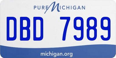 MI license plate DBD7989