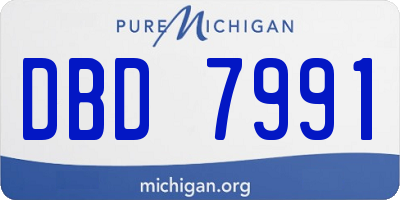 MI license plate DBD7991