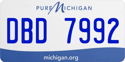 MI license plate DBD7992