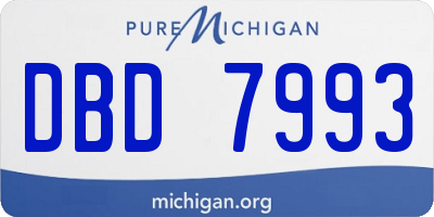 MI license plate DBD7993