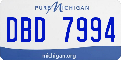 MI license plate DBD7994