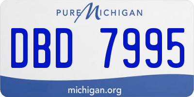 MI license plate DBD7995