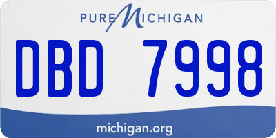 MI license plate DBD7998