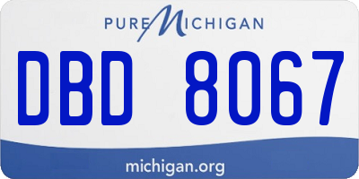MI license plate DBD8067