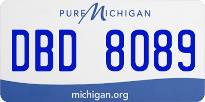 MI license plate DBD8089