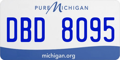 MI license plate DBD8095