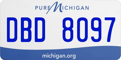 MI license plate DBD8097