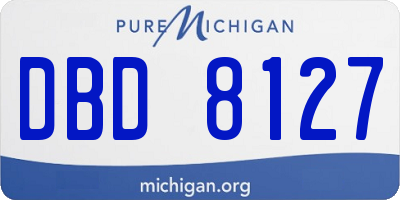 MI license plate DBD8127