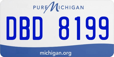 MI license plate DBD8199