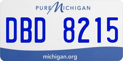 MI license plate DBD8215