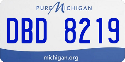 MI license plate DBD8219