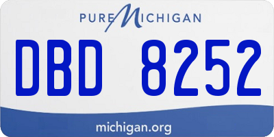 MI license plate DBD8252