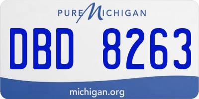 MI license plate DBD8263