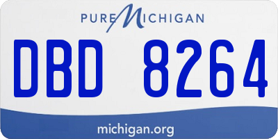 MI license plate DBD8264