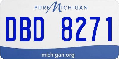 MI license plate DBD8271