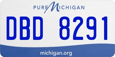 MI license plate DBD8291