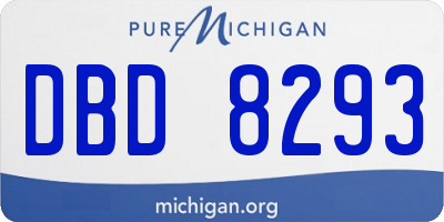 MI license plate DBD8293