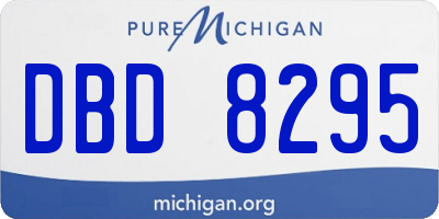 MI license plate DBD8295