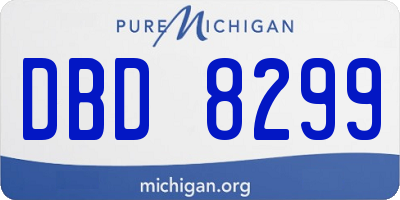 MI license plate DBD8299