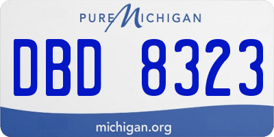 MI license plate DBD8323