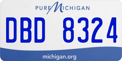 MI license plate DBD8324