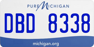MI license plate DBD8338