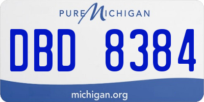 MI license plate DBD8384