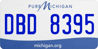 MI license plate DBD8395
