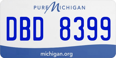 MI license plate DBD8399