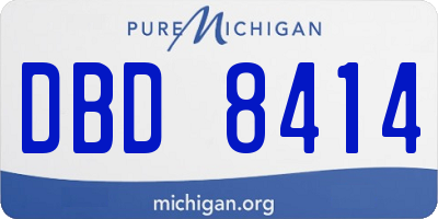 MI license plate DBD8414