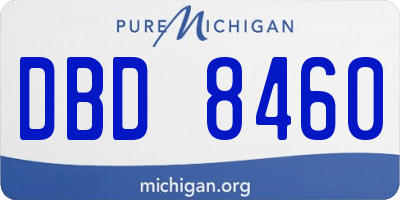 MI license plate DBD8460