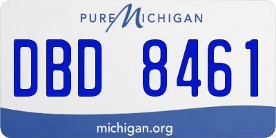 MI license plate DBD8461