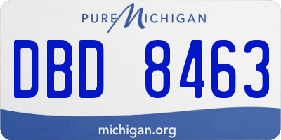 MI license plate DBD8463