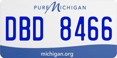 MI license plate DBD8466