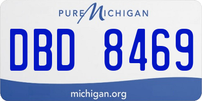 MI license plate DBD8469