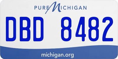 MI license plate DBD8482