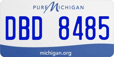 MI license plate DBD8485