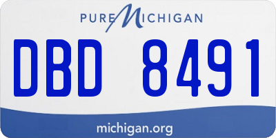 MI license plate DBD8491