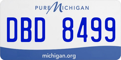 MI license plate DBD8499