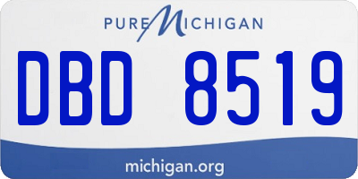 MI license plate DBD8519