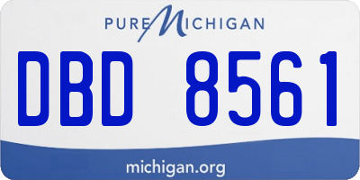 MI license plate DBD8561