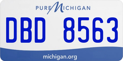 MI license plate DBD8563