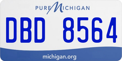 MI license plate DBD8564