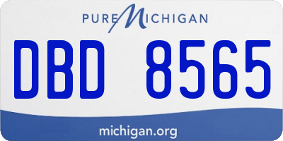 MI license plate DBD8565