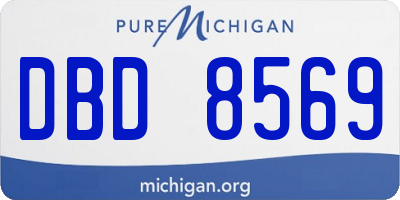 MI license plate DBD8569