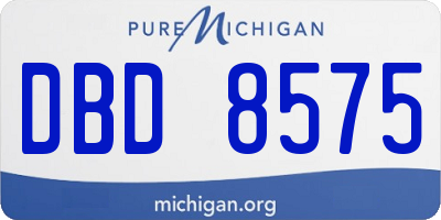 MI license plate DBD8575